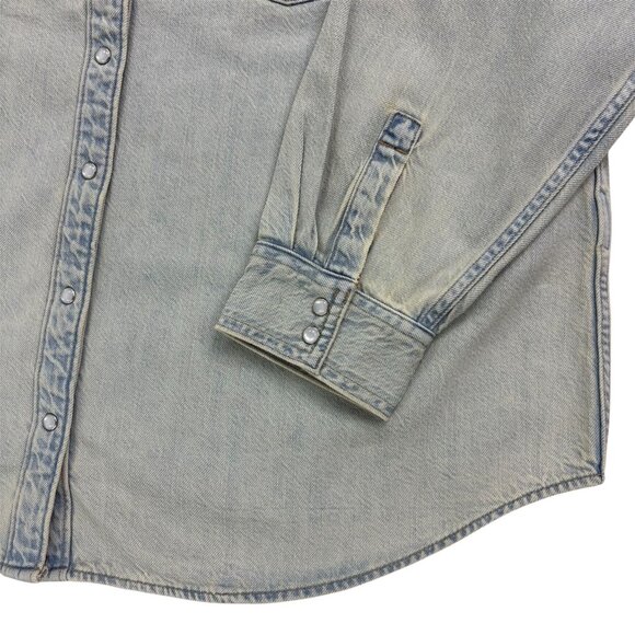 Levi’s Men’s Western Denim Shirt XL Relaxed Fit Snap Front Blue NWT - Picture 8 of 16